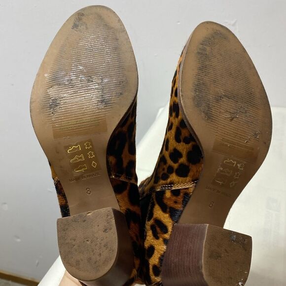 Madewell Leopard Print Calf Hair Regan Boot Size 8 - Picture 9 of 9